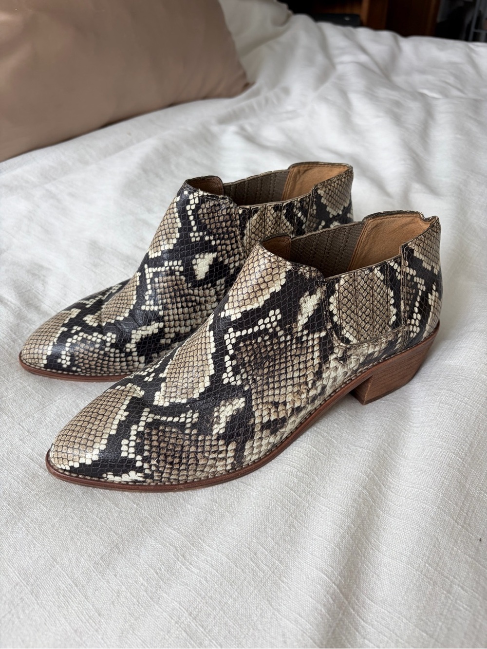 Madewell Snake Embossed Chelsea Boot